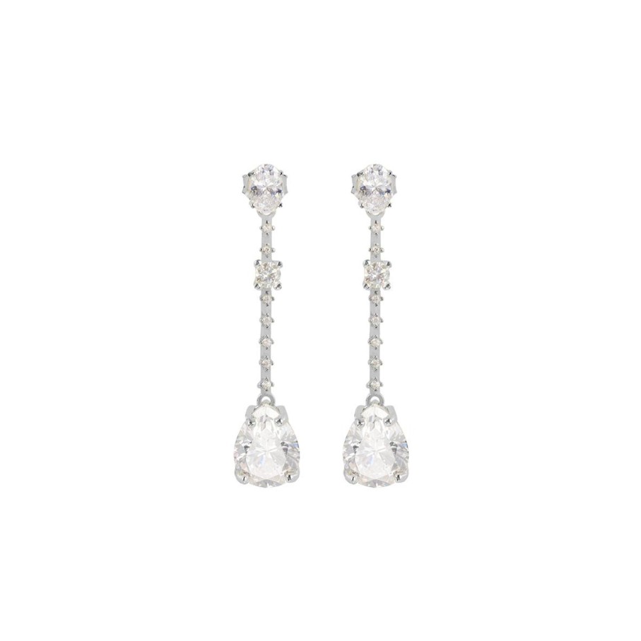 JACQUES LEMANS Ear Stud Sterling Silver With Topazes Earrings