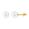 JACQUES LEMANS Ear Stud Sterling Silver Gold-Plated With Fresh Water Pearl Earrings