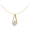 JACQUES LEMANS Necklace Sterling Silver Gold-Plated With White Topaz Necklaces