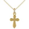 JACQUES LEMANS Necklace "Cruzifix" Sterlingsilver Goldplated With Topazes Necklaces