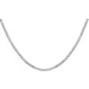 JACQUES LEMANS Tennis Necklace Sterling Silver With Topazes Necklaces