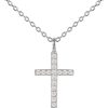 JACQUES LEMANS Necklace "Cruzifix" Sterlingsilver With Topazes Necklaces