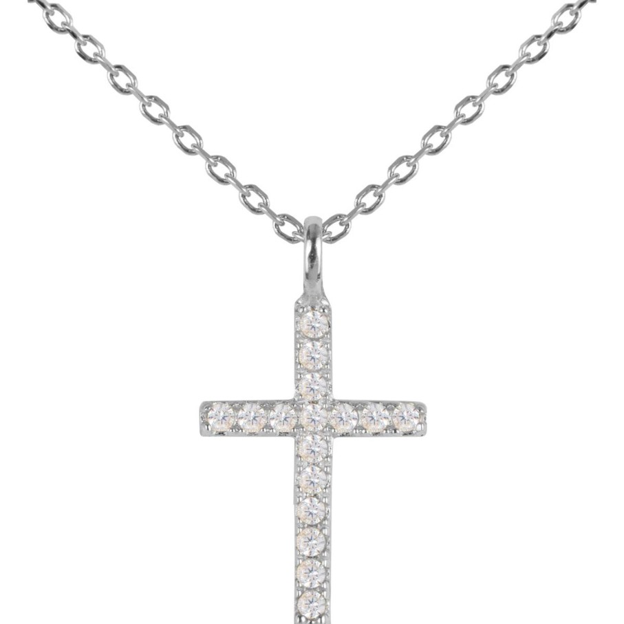 JACQUES LEMANS Necklace "Cruzifix" Sterlingsilver With Topazes Necklaces