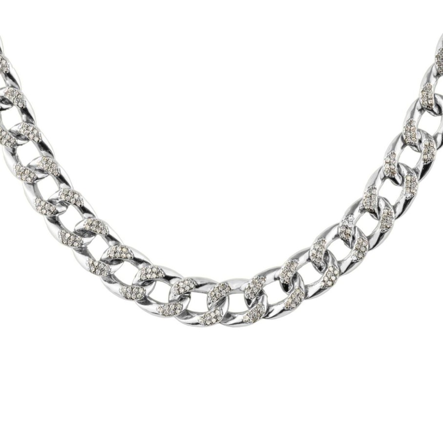 JACQUES LEMANS Curb Necklace Sterlingsilver With Topazes Necklaces