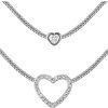 JACQUES LEMANS Necklace Sterling Silver With White Topaz Gemstones Necklaces