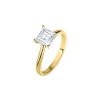 JACQUES LEMANS Ring Sterling Silver Goldplated With Topaz Rings