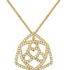 JACQUES LEMANS Necklace Sterling Silver Gold-Plated With White Topaz Necklaces