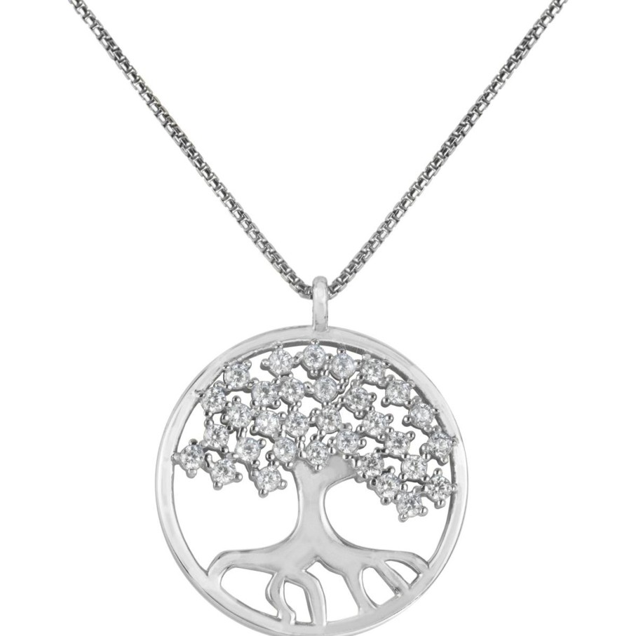 JACQUES LEMANS Necklace "Life Tree" Sterlingsilver With Topazes Necklaces