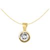 JACQUES LEMANS Necklace Sterling Silver Gold-Plated With White Topaz Necklaces