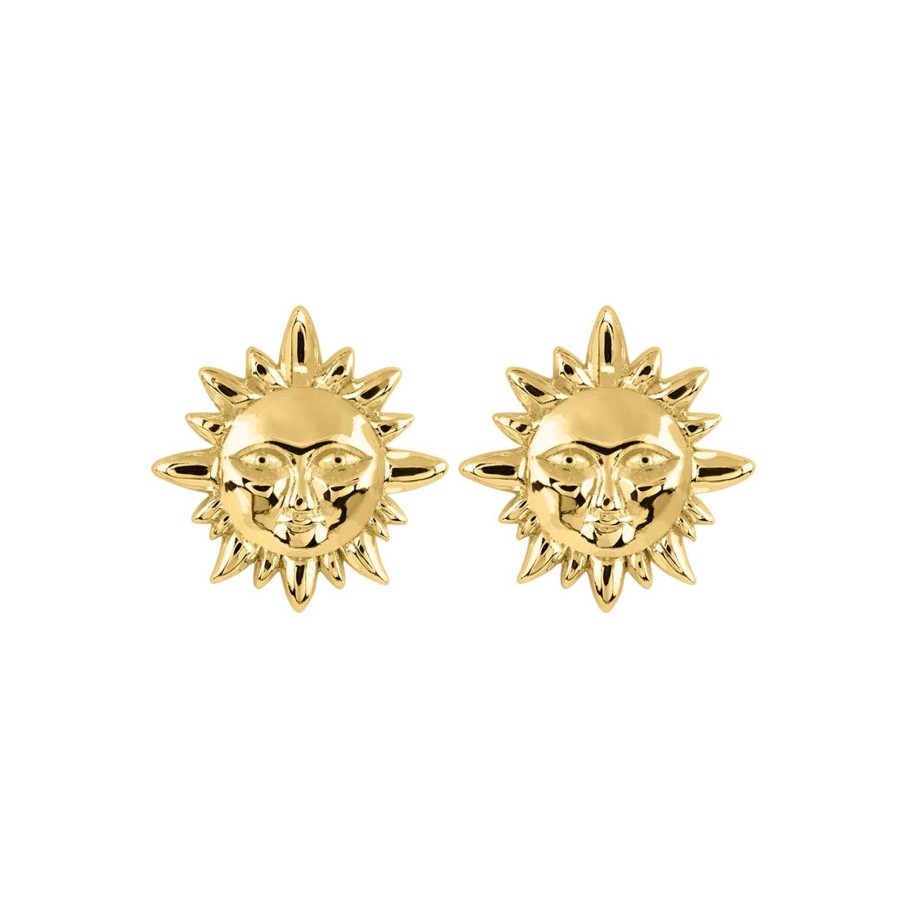 JACQUES LEMANS Ear Stud Sterling Silver Gold-Plated Earrings