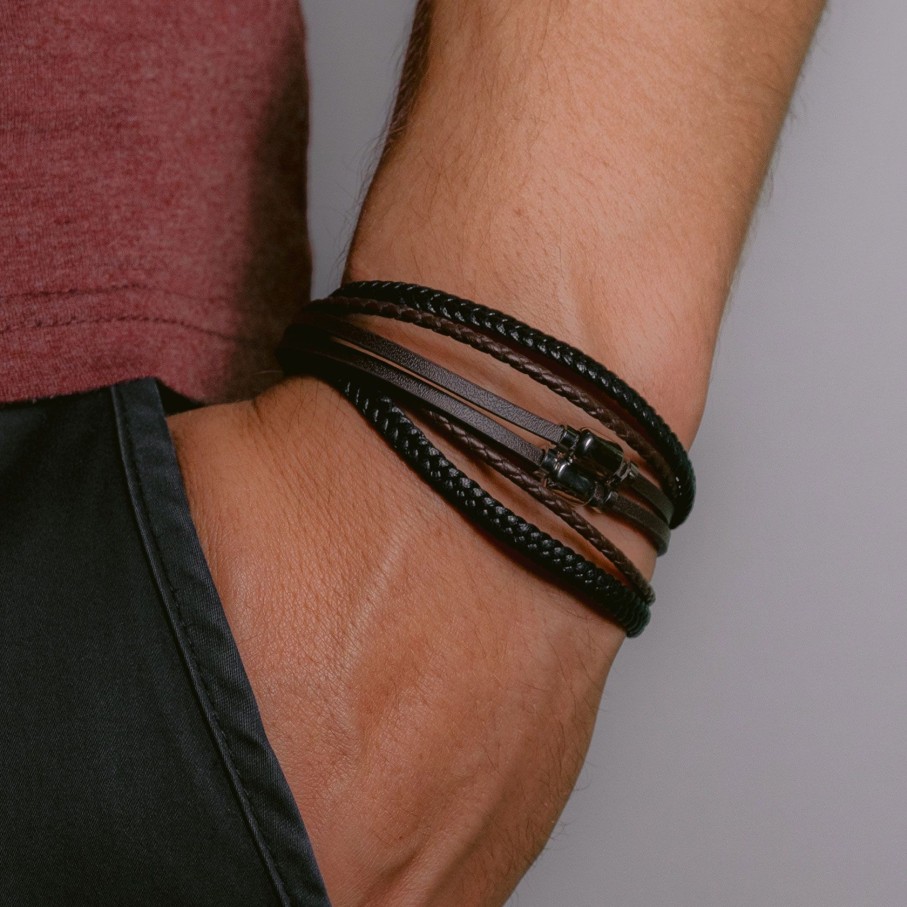 JACQUES LEMANS Leather Bracelet Leather Bracelets