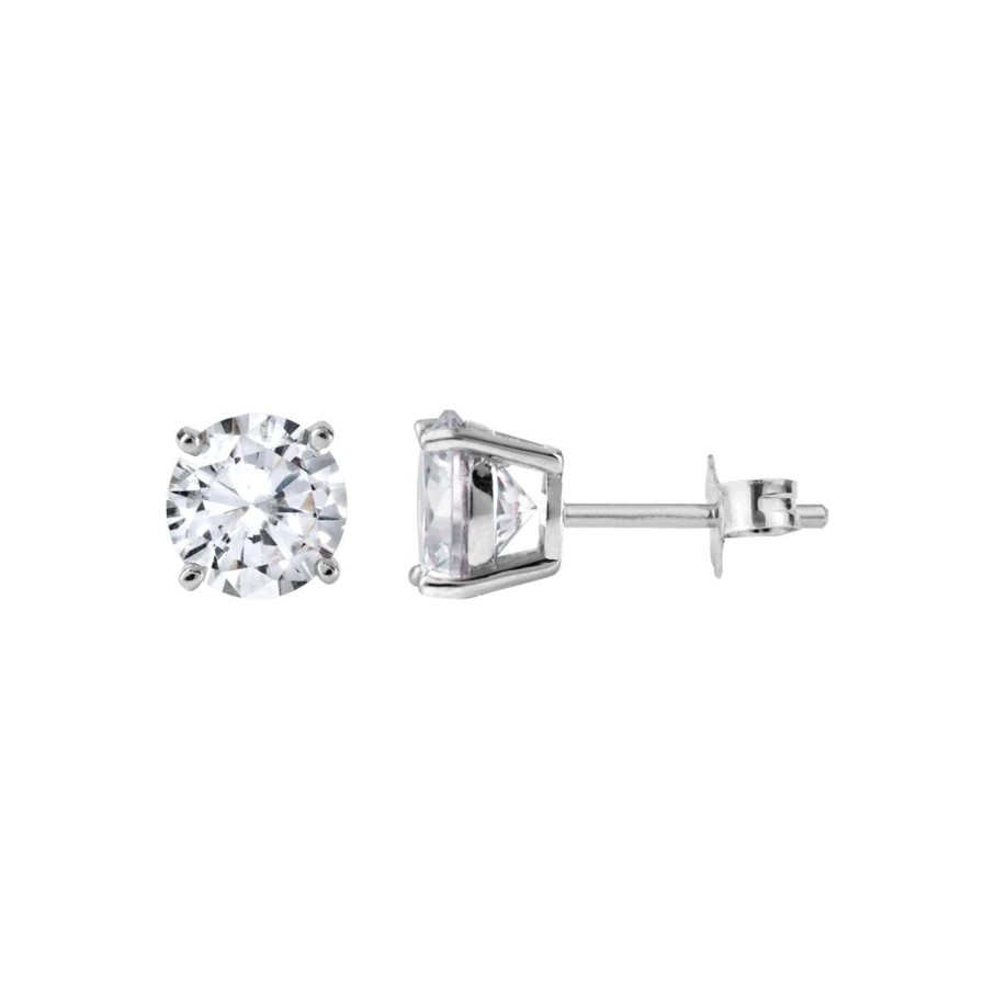 JACQUES LEMANS Ear Stud Sterling Silver With Topaz Earrings