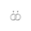 JACQUES LEMANS Ear Studs Sterling Silver With Topaz Earrings