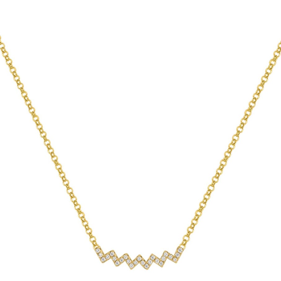 JACQUES LEMANS Necklace Sterlingsilver Goldplated With Topazes Necklaces