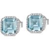 JACQUES LEMANS Ear Stud Sterling Silver With Sky Blue Topaz Earrings