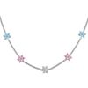 JACQUES LEMANS Necklace "Flowers" Sterlingsilver With Topazes Necklaces