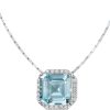 JACQUES LEMANS Necklace Sterling Silver With Sky Blue Topaz Necklaces