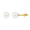 JACQUES LEMANS Ear Stud Sterling Silver Gold-Plated With Fresh Water Pearl Earrings