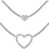 JACQUES LEMANS Necklace Sterling Silver With White Topaz Necklaces