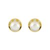 JACQUES LEMANS Ear Stud Sterling Silver Gold-Plated With Topaz & Pearl Earrings