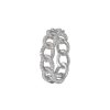 JACQUES LEMANS Curb Ring Sterling Silver With Topazes Rings