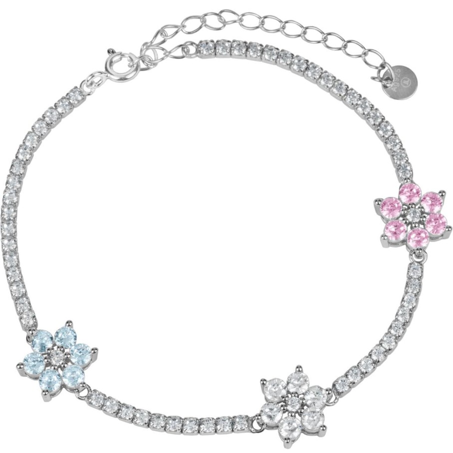 JACQUES LEMANS Bracelet "Flowers" Sterlingsilver With Topazes Bracelets