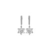 JACQUES LEMANS Earrings "Flower" Sterling Silver With Topazes Earrings