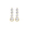 JACQUES LEMANS Ear Stud Sterling Silver Goldplatet With Topaz Earrings