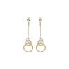 JACQUES LEMANS Ear Stud Sterling Silver Goldplated With Topazes Earrings