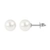 JACQUES LEMANS Ear Stud Sterling Silver With Pearl Earrings