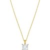 JACQUES LEMANS Necklace Sterling Silver Goldplatet With Whitetopaz Necklaces